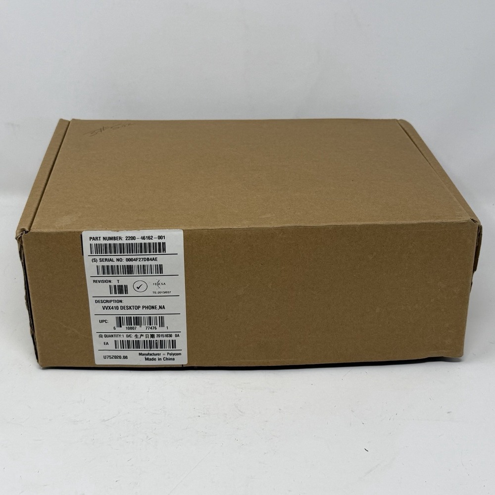 Polycom VVX 410 Desktop IP Phone 12-Line Gigabit VoIP 2200-46162-001